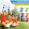Jalunth Goalkeeper Goalie Soccer Gloves Kids Youth Goal Keeper Field Player Glove Boys Girls Ages 4-6 Years Old Anti-Slip Latex Palm Soft Pu Hand Back Blue Size 5