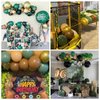Green and Brown Balloons, 60 PCS Sage Green Gold Brown Latex Balloons Woodland Camo Army Olive Green Dark Brown Coffee Nude Gold Party Balloon for Jungle Safari Woodland Hunting Birthday Decorations