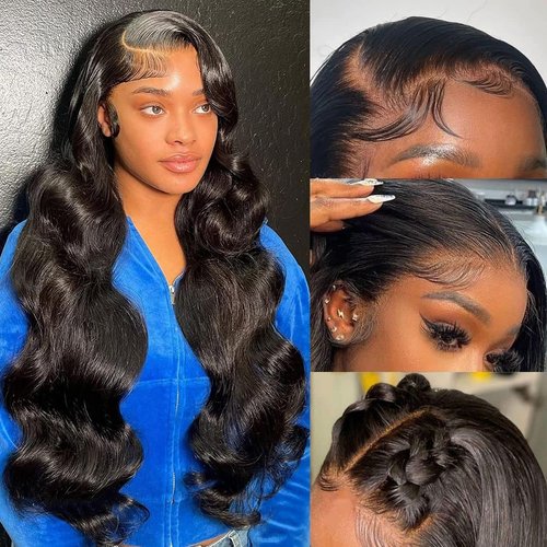 CITY GIRL Body Wave Lace Front Wigs Human Hair 26 Inch 13x4 hd Transparent Lace Frontal Wig 180 Density Lace Front Wigs Human Hair Body Wave Wigs Brazilian Human Hair Pre Plucked with Baby Hair