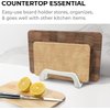 carrotez Plastic Cutting Board Holder, 3-Compartment Storage Organizer, 0.6 Inch Slots, White