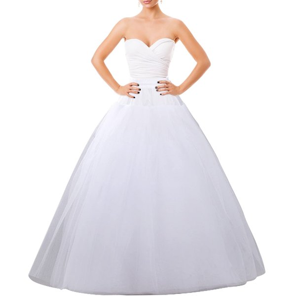 dgdgbaby Hoopless Petticoats Crinoline A-line Slips Underskirt for Bridal Gown Floor Length