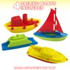 ArtCreativity Toy Boat Bath Toys for Kids & Toddlers, Set of 4, Kids Pool Toys for Outdoor Water Play, Floating Pool Boat Toys for Bathtub, Summer Beach Toys, Cute Party Favors for Boys and Girls
