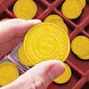 100 Count Plastic Gold Coins Set, Pirate Treasure Gold Play Coins for Kids Party Theme Props Decorations, Lucky Draw Games Treasure Hunt