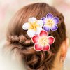 Beaupretty 12pcs Plumeria Hair Tie Hawaiian Elastic Hair Rope Flowers Ponytails Bands Hair Accessories for Women Girls