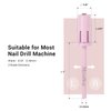 MelodySusie Crystal Top Mandrel Bit for Nails, 3/32'' Easy Off Nail Drill Bits for Sanding Bands, Suitable for Acrylic Nails Gel Manicures and Pedicures, Rose Pink