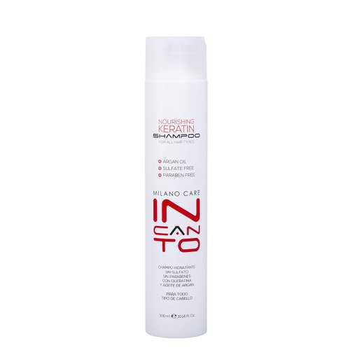 Milano Care Incanto Nourishing Keratin Shampoo – Anti-Frizz Keratin Protein Shampoo Infused with Argan Oil - Paraben & Sulfate Free Hair Repair & Strengthening Treatment