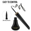 Boobeen Black Eyeliner Liquid, Waterproof Eyeliner Pen With Precision Brush Tip, Create Long Lasting eyeliner Makeup, Goes on Smoothly