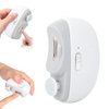 3 in 1 Automatic Electric Nail Clipper with Polishing, Safe and Convenient Nail Trimmer with Nail Clip Storage, 2 Speed Electric Toe Nail Clippers Nail Cutter with Light for Kids Adults (White)