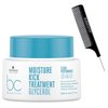 Schwarzkapf BC Bonocure MOISTURE KICK Treatment GLYCEROL for Normal to Dry Hair, Deep Conditioning Mask Masque, Newest 2023 Formula (w/ SLEEKSHOP Steel Pin Rat Tail Comb) Clean Hair Performance, Vegan (Treatment (6.7 oz))