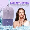 VELORA Silicone Ice Roller for Face and Eyes - Reusable Ice Mold for Puffiness Relief, Bright Skin, Fine Lines, Pores, Acne - Ice Face Roller (Purple)
