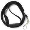 Bird Fiy Lanyards Safety Black Lanyards Neck Flat Premium Breakaway Badge Lanyard with J-Hook for ID Nametag Badge Holder (Black, 25 PCS)