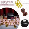 24 Pcs Dollhouse Musical Instruments Miniature Violin Piano Trumpet Saxophone Electric Guitar Tiny Christmas Instruments Set for Party Gift Mini House Musical Room Succulent Garden (Black Piano)