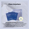 LUVUM Pore Deep Cleansing Pads - Individual Packaged Makeup Remover Pads - Double-Sided for Thorough Cleansing - Convenient for Travel, 10 pads