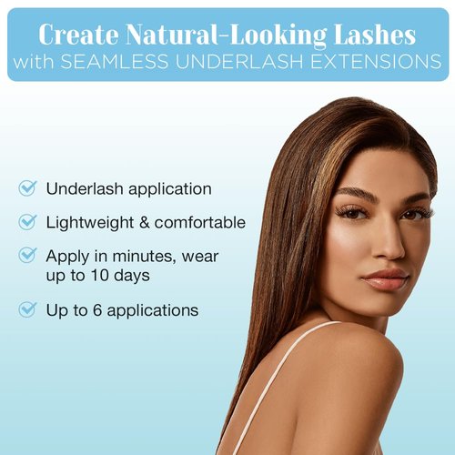 Ardell Seamless Underlash Extensions Wispies Kit, 36 Assorted Lengths, Customizable DIY Lash Clusters, Includes Bond & Seal, Remover, Applicator for Natural Lashes, 1- Pack