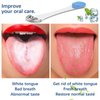MOOSEC Tongue Scraper for Adults&Kids, Durable Food Grade 2 in 1 Silicone Tongue Brush and 100% Stainless Steel Tongue Scrapers, Reduce Bad Breath