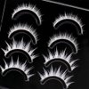 White Eyelashes Halloween Cosplay Lashes Manga Lashes Little Devil Anime White Lashes Upper Bottom Eye Lashes Set Natural Costume Party Stage Performance White False Eyelashes (WQ14-4 Pairs)