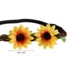 Sewroro 5pcs Daisy Flower Headband Sunflower Headband Wedding Festivals Floral Hair Band Flower Floral Elastic Hair Band (Yellow)