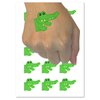 Peeking Alligator Temporary Tattoo Water Resistant Fake Body Art Set Collection - 15 2" Tattoos (1 Sheet)