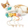 SUPERPAWS Anti-Bite Catnip Toy Set-Cat Chew Toy for Indoor Cats,Cleans Teeth,Promotes Digestion, Interactive Kicking Cat Toys,Cat Chew Rope Toy-Kitten & Cat Accessories - Pack of 4