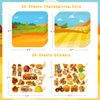 FLYAB Thanksgiving Crafts for Kids Make a Thanksgiving Scene Stickers Ornament Craft Kit Fall Crafts Make Your Own Stickers Thanksgiving Party Games Activities for Kids Family Classroom School Gifts
