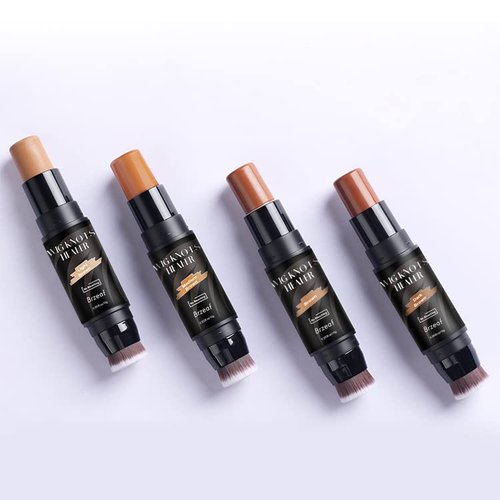 Wig Lace Dyeing Stick,Wig Knots Healer with Brush Portable Sweat-proof Natural,Hide Wig Knots&Grids,Suitable for lace wigs and forehead and hairline,Easy to Color (Light brown)