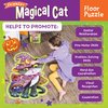 Peaceable Kingdom Shimmery Magical Cat Floor Puzzle – Giant Halloween Puzzle for Kids Ages 3 & up – Fun-Shaped Puzzle Pieces – Great for Classrooms