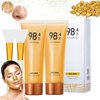 Gold Peel Off Mask, 98.4% Gold Foil Peel-Off Face Mask Anti-Wrinkle, Anti-Aging Golden Exfoliating Mask, Blackhead Remover Mask for Moisturizing Deep Cleansing(2PCS)