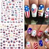 8 Sheets Independence Day Nail Sticker 4th of July Nail Art Stickers 3D Self-Adhesive USA Flags Heart Stars Eagle Nail Designs Decals Patriotic Nail Supplies for Women 4th of July Nail Decoration