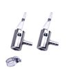 1/4"Lock On All Metal Air Chuck,Mini Air Compressor Portable Tire Inflator Tire Chuck, Hose End with Barb Connector for Hose Repair Inflate Chuck-2Pack
