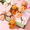 Skylety 24 Pcs Mini Bear Toy 4.7 Inch Tiny Bears Doll Bulk Soft Plush Stuffed Animals for Keychain DIY Craft Small Bears for Baby Shower Birthday Gifts Party Favors