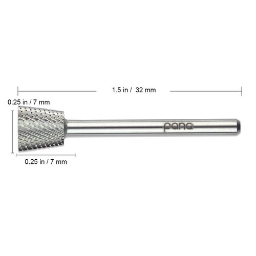 Pana 3/32" 4 Week Backfill Nail Carbide Bit - For Electric Dremel Drill Machine (Medium, Silver (Inverted Backfill))