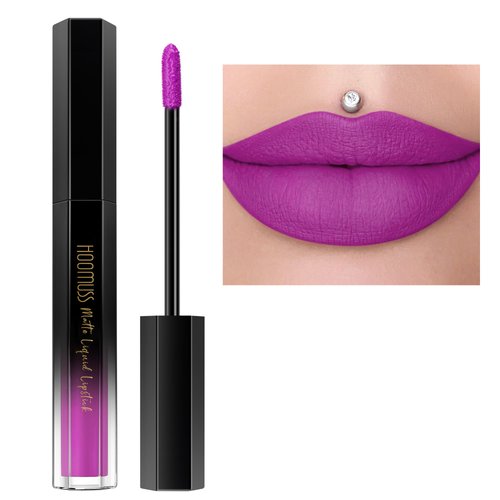HOOMUSS Purple Lipstick Long Lasting, Matte Liquid Lipsticks for Women Non Transfer Smudgeproof S...
