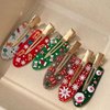 6Pcs Christmas Hair Clips Colorful Xmas Hair Clip Santa Claus Alligator Clips Snowflake Hairgrips Glitter Barrettes Hairpin Design Woman Girls Hair Accessories for Winter Christmas Party