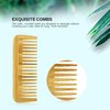 MoyRetty 2 Pieces Bamboo Hair Comb Wide Tooth Brush Handmade of Natural Bamboo Wood Anti-Static For Detangling and Styling Wet or Dry Curly Thick Wavy or Straight Hair For Men or Women