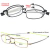 Reading Glasses 2 Pair Readers Compact Folding Unisex Glasses for Reading Case Included Set of Black and Gold +1.75