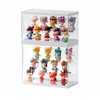 Stackable Acrylic Display Case with Shelves—Collectibles Organizer for Popmart, Blind Box, Lego, Mini Figurines and Dolls Clear and Shelf Design for Versatile Display Options (10.6x5.5x6.3)
