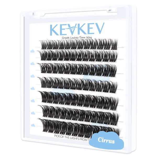 Lash Clusters 84 Pcs Cluster Lashes Eyelash Clusters DIY Cluster Eyelash Extensions Individual Lashes that Look Like Eyelash Extensions Natural Look Thin Band & Soft (Cirrus,C-12)