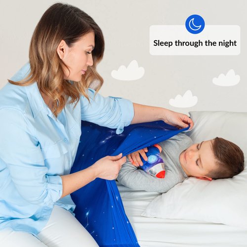 Sensory Compression Blanket | Lycra Bed Sheet for Kids & Adults | Deep Relaxing Feeling, Release Oxytocin | Helps With: SPD, Anxiety, ADHD, Autism | Star Theme | Breathable & Stretchable | Twin
