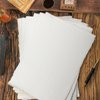 FAUSTA White Cotton Handmade Smooth Paper 25 Sheets (400 GSM) (8.3 X 5.8 in (A5)), Cold-Pressed Deckle Paper for Sketching, Drawing, Notes, Mixed Media Paper