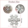 6 Pcs Snowflake Hair Clip Sparkly Rhinestone Hair Barrettes Christmas Accessories for Women, Silver Pearl Snowflake Hairpins Xmas Party Gift Set (Small Pearl Snowflake)