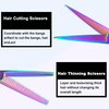 Hair Scissors Kit, Professional Hair Cutting Scissors Thinning Shears Kit 6.5 Inch Length,Barber Hairdressing Scissors Sharp Blade for Haircutting,Haircut Shears set for Men Women kids (rainbow)