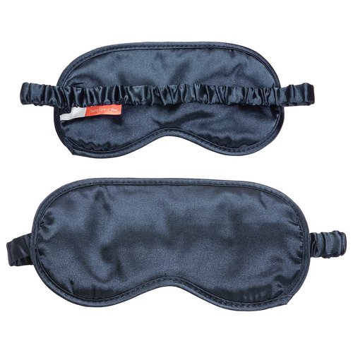 Scented Satin Sleep Mask | Aromatherapy Eye Mask with 4 Soothing Scents (Color Navy/Ocean)…