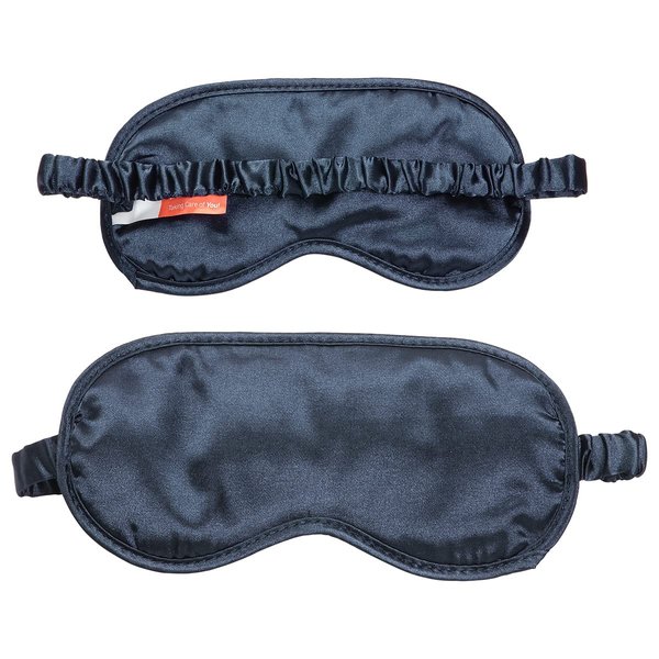 Scented Satin Sleep Mask | Aromatherapy Eye Mask with 4 Soothing Scents (Color Navy/Ocean)…