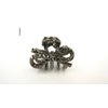 Generic Small dark silver metal hair claw clip with crystals stocking stuffer gifts (Pattern: 2), 1 Count (Pack of 1)