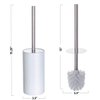 Creative Scents White Toilet Brush Set - Decorative Bathroom Toilet Bowl Brush and Holder - Ventilated Toilet Cleaner Brush with Strong Bristles Rust Proof for Elegant Bathroom Accessories (Estella)