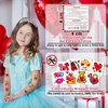 Partywind 40 PCS Valentine's Day Temporary Tattoos, Valentines Day for Kids Classroom, Valentines Party Supplies Favors, Heart Decorations Accessories for Party