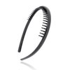 6 Pcs Black Plastic Plain Headbands with Teeth Hair Hoop DIY Hair Accessories Hair Comb for Women Men Girls
