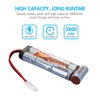 Tenergy Airsoft Battery 8.4V NiMH Flat Battery Pack with Standard Tamiya Connector High Capacity 3800mAh Battery for Airsoft Guns, RC Cars, RC Planes