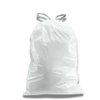 Plasticplace 4 Gallon Trash Bags │ 0.7 Mil │ Drawstring White Garbage Can Liners │ 17" x 16" (100 Count)