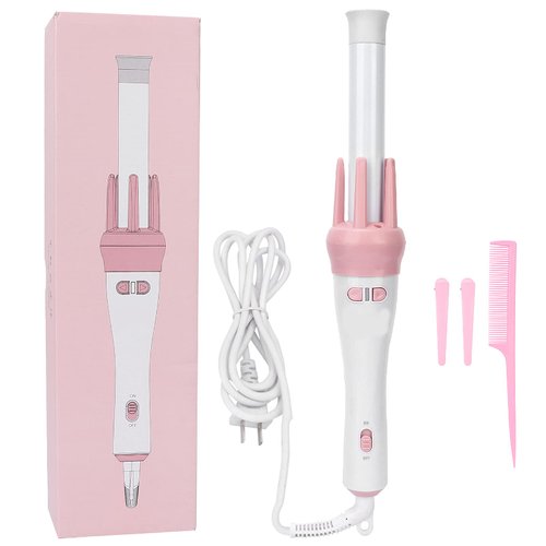 Joyzan Automatic Hair Curler, Ceramic Curling Iron 360° Rotating Auto Wand Electric Styling Quick Fast Heating Portable Anti Scald waves Curls Waver Maker Long Barrel Gift Salon Home Women Travel